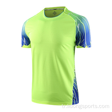 Toptan tenis gömlek polyester egzersiz kıyafetleri